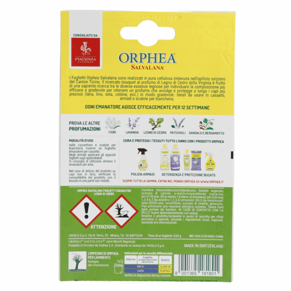Orphea Clothes Protector Strips Virginian Cedarwood - Image 2